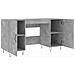 Scrivania Grigio Cemento 140x50x75 Cm In Legno Multistrato - Foto miniatura 2