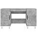 Scrivania Grigio Cemento 140x50x75 Cm In Legno Multistrato - Foto miniatura 5