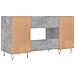 Scrivania Grigio Cemento 140x50x75 Cm In Legno Multistrato - Foto miniatura 8