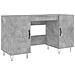 Scrivania Grigio Cemento 140x50x75 Cm In Legno Multistrato - Foto miniatura 1