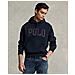 Felpa Ralph Lauren Uomo Navy Con Cappuccio In 100% Cotone Felpa Con Logo Tg Xxl - Foto miniatura 3