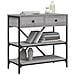 Tavolino Consolle Grigio Sonoma 75x34,5x75cm Legno Multistrato - Foto miniatura 3