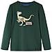 Maglietta Da Bambino A Maniche Lunghe Stampa Dinosauro Verde Scuro 116 - Foto miniatura 1