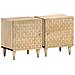 Comodini 2pz 40x33x46 Cm In Legno Massello Di Mango - Foto miniatura 1