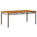Tavolo Da Giardino Grigio 180x90x75cm Polyrattan E Legno Acacia - Foto miniatura 2