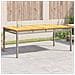 Tavolo Da Giardino Grigio 180x90x75cm Polyrattan E Legno Acacia - Foto miniatura 1