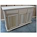 Madia Credenza In Legno Grezza 3 Porte L. 147 P. 45 H. 93 - Foto miniatura 1