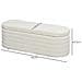 Panca Fondo Letto in Tessuto Teddy con Vano Contenitore per Ingresso e Camera, 116x41x40.5cm, Crema - Foto miniatura 3