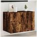 Mobile TV a Parete con Luci LED Rovere Fumo 60x35x41 cm - Foto miniatura 7