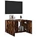 Mobile TV a Parete con Luci LED Rovere Fumo 60x35x41 cm - Foto miniatura 8