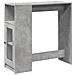 Tavolo Bar Con Rastrelliera Grigio 101x40x103,5 Cm Multistrato - Foto miniatura 2