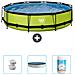 Piscina Fuori Terra - In Giro - 360x360x76 Cm - Groen - Include Accessori Coordinati Cb87 - Foto miniatura 1