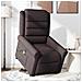Poltrona Alzapersona Massaggio Elettrica Marrone Scuro Tessuto - Foto miniatura 3