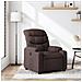 Poltrona Reclinabile Marrone Scuro in Tessuto - Foto miniatura 2