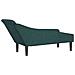 Chaise Longue con Cuscini Verde Scuro in Tessuto - Foto miniatura 5