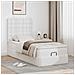 Letto Pouf con Materasso Bianco 90x200 cm Similpelle - Foto miniatura 3