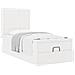 Letto Pouf con Materasso Bianco 90x200 cm Similpelle - Foto miniatura 4