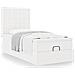 Letto Pouf con Materasso Bianco 90x200 cm Similpelle - Foto miniatura 5