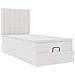 Letto Pouf con Materasso Bianco 90x200 cm Similpelle - Foto miniatura 6