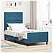Struttura Letto  Blu Scuro 90x200 cm Velluto - Foto miniatura 2
