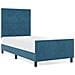 Struttura Letto  Blu Scuro 90x200 cm Velluto - Foto miniatura 4