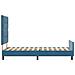 Struttura Letto  Blu Scuro 90x200 cm Velluto - Foto miniatura 9