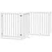 Cancello Cani Porta Pieghevole Bianco 10 Pannelli 800 cm Pioppo - Foto miniatura 3