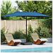 Ombrello da giardino Blu 385 x 209 x 244 cm Tessuto - Foto miniatura 2