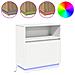 Credenza con LED Bianco 71 x 34.5 x 75 cm Legno multistrato - Foto miniatura 4