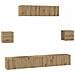 Set mobile TV 7 pcs rovere artigianale 80 x 30 x 30 cm - Foto miniatura 1