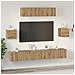 Set mobile TV 7 pcs rovere artigianale 80 x 30 x 30 cm - Foto miniatura 4