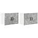 Armadi a pareti per cucina 2 pcs Grigio cemento 60 x 31 x 40 cm - Foto miniatura 1