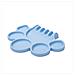Tavolozza In Silicone Per Trucco Con Porta Pennelli, Tavolozza Per Nail Art E Acquerelli Blue - Foto miniatura 1