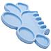 Tavolozza In Silicone Per Trucco Con Porta Pennelli, Tavolozza Per Nail Art E Acquerelli Blue - Foto miniatura 2
