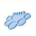 Tavolozza In Silicone Per Trucco Con Porta Pennelli, Tavolozza Per Nail Art E Acquerelli Blue - Foto miniatura 3