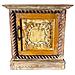 Tavolo In Legno Finitura Artigianale Marrone 50x30x56h Cm - Foto miniatura 3