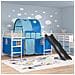 Struttura del letto loft per bambini Bianco e Blu 90 x 200 cm - Foto miniatura 3