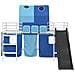 Struttura del letto loft per bambini Bianco e Blu 90 x 200 cm - Foto miniatura 6