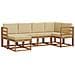 Set di divani con cuscino 6 pcs Naturale e Beige - Foto miniatura 1