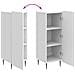 Credenza Bianco Lucido 34,5 x 33 x 92 cm Legno ingegnerizzato - Foto miniatura 9