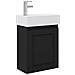 Mobile bagno con rubinetto Nero 45,5 x 22,5 x 84 cm - Foto miniatura 1