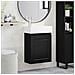Mobile bagno con rubinetto Nero 45,5 x 22,5 x 84 cm - Foto miniatura 2