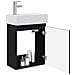 Mobile bagno con rubinetto Nero 45,5 x 22,5 x 84 cm - Foto miniatura 3