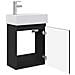 Mobile bagno con rubinetto Nero 45,5 x 22,5 x 84 cm - Foto miniatura 4