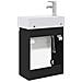 Mobile bagno con rubinetto Nero 45,5 x 22,5 x 84 cm - Foto miniatura 7
