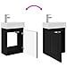 Mobile bagno con rubinetto Nero 45,5 x 22,5 x 84 cm - Foto miniatura 9