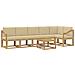 Set di divani da esterno 7 pcs Bianco e Beige Poliestere - Foto miniatura 1
