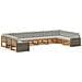 Set divani con cuscino 10 pcs Legno di Acacia Massello - Foto miniatura 1