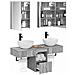 Set di Armadi da Bagno 5 pcs Sonoma grigio 43 x 11,5 x 60,5 cm - Foto miniatura 3
