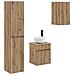 Set di mobili per il bagno 3 pz Rovere Artigianale - Foto miniatura 1